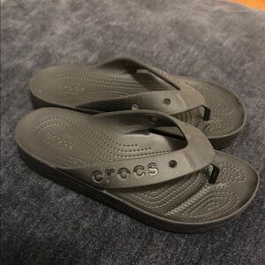 CROCS Dark Gray Flip Flops